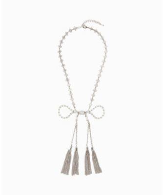 ＜tanaka daisuke (Women)＞【受注商品】ｃｒｙｓｔａｌ　ｒｉｂｂｏｎ　ｃｈａｉｎ　ｎｅｃｋｌａｃｅ　ＴＤー２４ＳＳーＬＰ０１