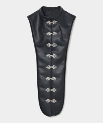 ＜tanaka daisuke (Women)＞【受注商品】ｍｅｔａｌ　ｂｕｔｔｏｎ　ｌｅａｔｈｅｒ　ｃｏｌｌａｒ　ＴＤー２５ＡＷーＡＣ０１