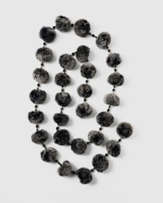 tanaka daisuke (Women)/タナカダイスケ 【受注商品】rabbit fur beads shawl TDー25AWーAC19