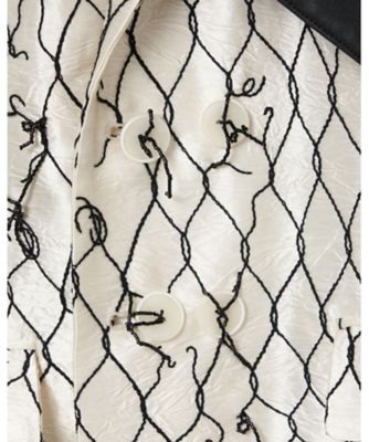 【受注商品】ｄａｍｇｅｄ　ｆｅｎｃｅ　ｂｅａｄｓ　ｅｍｂｒｏｉｄｅｒｙ　ｊａｃｋｅｔ　ＴＤー２５ＡＷーＪＫ０３