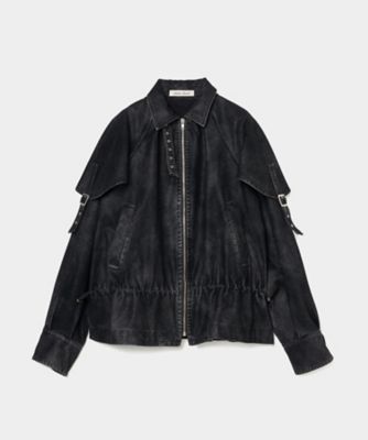 tanaka daisuke (Women)/タナカダイスケ 【受注商品】ｄｒａｗｓｔｒｉｎｇ　ｆａｄｅ　ｌｅａｔｈｅｒ　ｂｌｏｕｓｏｎ　ＴＤー２５ＡＷーＪＫ５１ーＢＫ