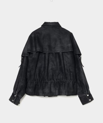 【受注商品】ｄｒａｗｓｔｒｉｎｇ　ｆａｄｅ　ｌｅａｔｈｅｒ　ｂｌｏｕｓｏｎ　ＴＤー２５ＡＷーＪＫ５１ーＢＫ