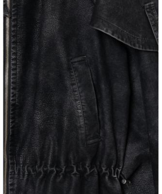 【受注商品】ｄｒａｗｓｔｒｉｎｇ　ｆａｄｅ　ｌｅａｔｈｅｒ　ｂｌｏｕｓｏｎ　ＴＤー２５ＡＷーＪＫ５１ーＢＫ