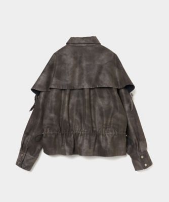 【受注商品】ｄｒａｗｓｔｒｉｎｇ　ｆａｄｅ　ｌｅａｔｈｅｒ　ｂｌｏｕｓｏｎ　ＴＤー２５ＡＷーＪＫ５１ーＣＢ