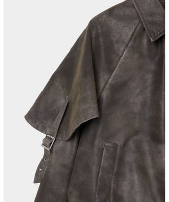 【受注商品】ｄｒａｗｓｔｒｉｎｇ　ｆａｄｅ　ｌｅａｔｈｅｒ　ｂｌｏｕｓｏｎ　ＴＤー２５ＡＷーＪＫ５１ーＣＢ