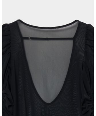 【受注商品】ｒｕｆｆｌｅ　ｓｌｅｅｖｅ　ｂａｃｋ　ｏｐｅｎ　ｔｕｌｌｅ　ＴＤー２５ＡＷーＰＯ０１