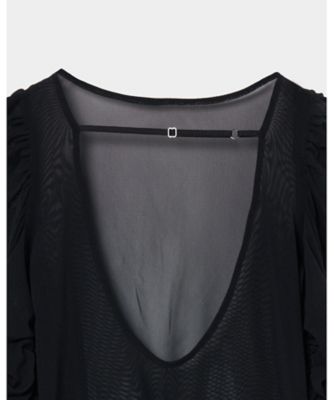 【受注商品】ｒｕｆｆｌｅ　ｓｌｅｅｖｅ　ｂａｃｋ　ｏｐｅｎ　ｔｕｌｌｅ　ＴＤー２５ＡＷーＰＯ０１