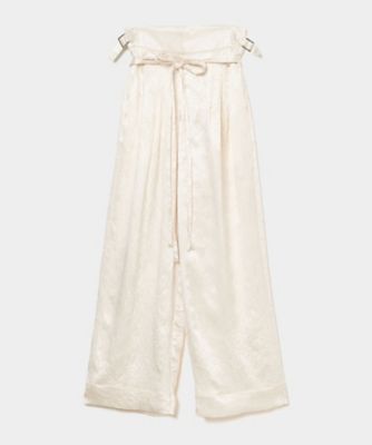 ＜tanaka daisuke (Women)＞【受注商品】ｄｏｕｂｌｅ　ｌｏｎｇ　ｒｉｂｂｏｎ　ｓａｔｉｎ　ｐａｎｔｓ　ＴＤー２５ＡＷーＰＴ５１ーＩＶ