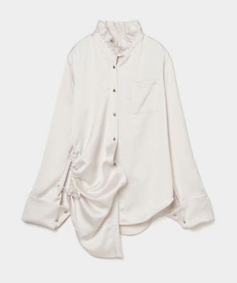 ＜tanaka daisuke (Women)＞【受注商品】Ａｓｙｍｍｅｔｒｙ　ｄｒａｗｓｔｒｉｎｇ　ｓｈｉｒｔ　ＴＤー２５ＡＷーＳＨ０１