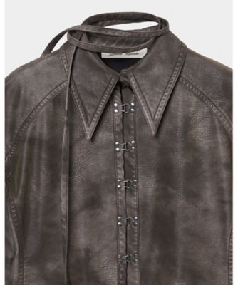 受注商品】fade leather hook shirt