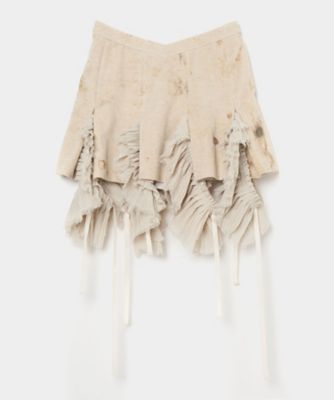 【受注商品】ｓｔａｉｎ　ｐｒｉｎｔ　ｆｒｉｌｌ　ｐｌｅａｔｅｄ　ｓｋｉｒｔ　ＴＤー２５ＡＷーＳＫ０１