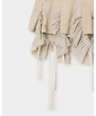 【受注商品】ｓｔａｉｎ　ｐｒｉｎｔ　ｆｒｉｌｌ　ｐｌｅａｔｅｄ　ｓｋｉｒｔ　ＴＤー２５ＡＷーＳＫ０１
