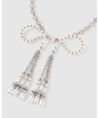 【受注商品】ｐｅａｒｌ　ｒｉｂｂｏｎ　ｃｈａｉｎ　ｎｅｃｋｌａｃｅ　ＴＤー２５ＳＳーＡＣ２１