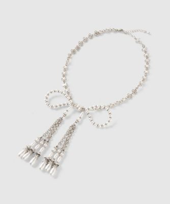 【受注商品】ｐｅａｒｌ　ｒｉｂｂｏｎ　ｃｈａｉｎ　ｎｅｃｋｌａｃｅ　ＴＤー２５ＳＳーＡＣ２１