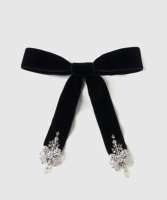 ＜tanaka daisuke (Women)＞【受注商品】ｒｉｂｂｏｎ　ｂｉｊｏｕ　ｖｅｌｖｅｔ　ｌｏｎｇ　ｒｉｂｂｏｎ　Ｂｌａｃｋ　ＴＤー２５ＳＳーＡＣ２２
