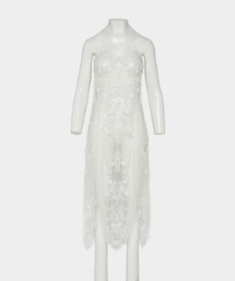 ＜tanaka daisuke (Women)＞【予約販売】９月中旬以降お届け　ｂｅａｄｓ　ｅｍｂｒｏｉｄｅｒｙ　ｓｃａｌｌｏｐ　ｄｒｅｓｓ　２６ＳＳ／ＴＤー２６ＳＳーＤＲ０２