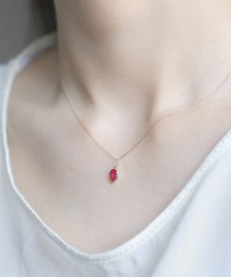 シエナロゼ　ネックレス　9月　バースデーストーン K10 WG Infinity Love Knot バースデーストーンネックレス《9月