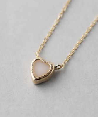 ハートネックレスフローラルホワイト
