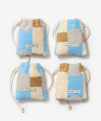 ＜WARMGRAY TAIL (Women)＞【ウォームグレイテールおまとめ】ドットチェックテリーポーチ　ＴＥＲＲＹＰＯＵＣＨ０１