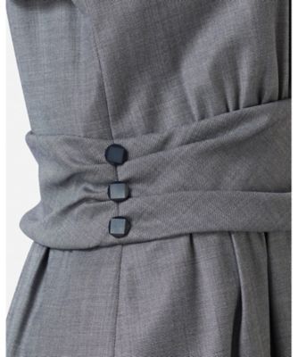 ストレッチシャンブレーラップ風ワンピース　ＴＯ５５０１