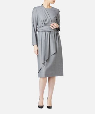 ストレッチシャンブレーラップ風ワンピース　ＴＯ５５０１