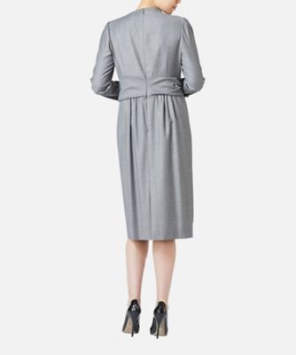 ストレッチシャンブレーラップ風ワンピース　ＴＯ５５０１