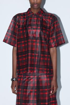 Ｍｅｓｈ　ｐｒｉｎｔ　Ｓ／Ｓ　ｓｈｉｒｔ　ＴＰ２４１－ＦＪ２２０