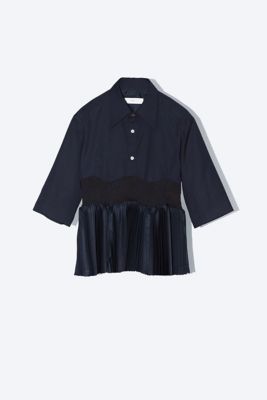 ＜TOGA＞Ｔａｆｆｅｔａ　ｐｌｅａｔｓ　Ｓ／Ｓ　ｓｈｉｒｔ　ＴＰ２４１－ＦＪ２２４