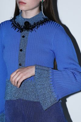 Wide rib knit cardigan TP241