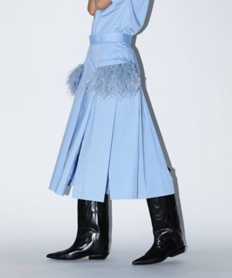 Ｃｏｔｔｏｎ　ｓｋｉｒｔ　ｗｉｔｈ　ｆｅａｔｈｅｒ　ＴＰ２４２－ＦＧ２１４