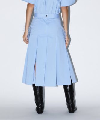 Ｃｏｔｔｏｎ　ｓｋｉｒｔ　ｗｉｔｈ　ｆｅａｔｈｅｒ　ＴＰ２４２－ＦＧ２１４