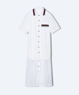 Code pique jersey shirt dress