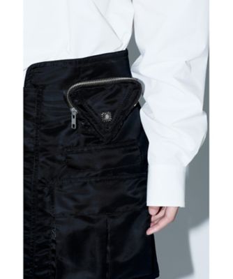 【最終値下】TOGA PULLA NYLON TWILL MINI SKIRT TOGA Women's Nylon Twill Mini Skirt in Black Toga Pulla
