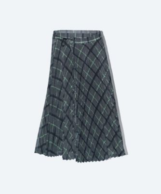 ＜TOGA＞Ｍｅｓｈ　ｐｒｉｎｔ　ｐｌｅａｔｓ　ｓｋｉｒｔ　ＴＰ２５１－ＦＧ２２０