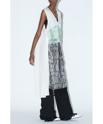 Acetate twill lace dress TP251