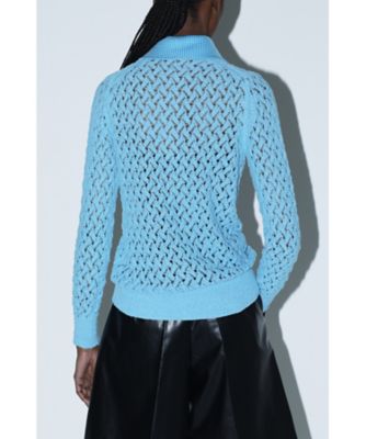 Lace knit polo shirt TP251－XN203