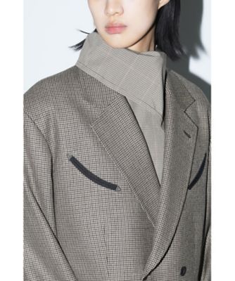 Wool check jacket TP252ーFD212