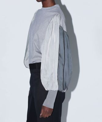 toga 白カットソー　Cotton jersey top TOGA PULLA/トーガプルラ】Cotton jersey L/S：カットソー（T