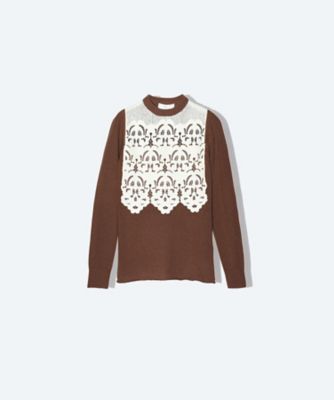 Ｌａｃｅ　ｋｎｉｔ　ｐｕｌｌｏｖｅｒ　ＴＰ２５２ーＸＮ２０３