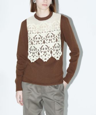 Ｌａｃｅ　ｋｎｉｔ　ｐｕｌｌｏｖｅｒ　ＴＰ２５２ーＸＮ２０３