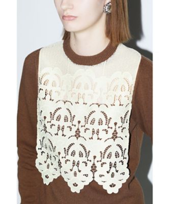 Ｌａｃｅ　ｋｎｉｔ　ｐｕｌｌｏｖｅｒ　ＴＰ２５２ーＸＮ２０３