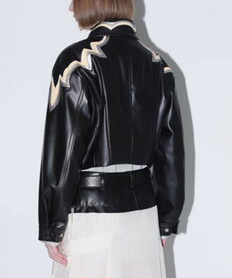Synthetic leather jacket TP261ー