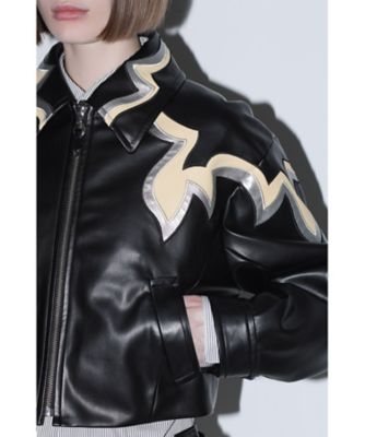 Synthetic leather jacket TP261ー