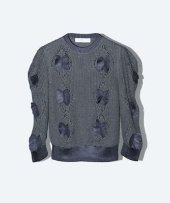 Motif knit pullover1 TP261ーXN203