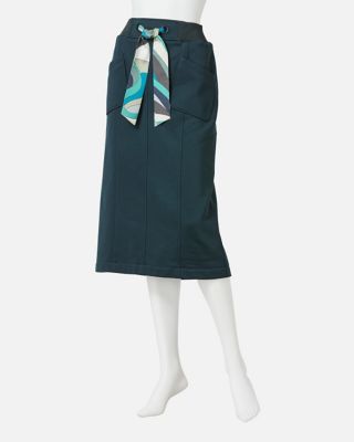 プリントスカーフ付きジャージースカート TS4702 | TAE ASHIDA 