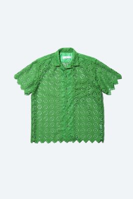 ＜三越伊勢丹/公式＞ TOGA VIRILIS (Men)/トーガ ビリリース Lace S／S shirt GREEN トップス【三越伊勢丹/公式】