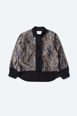 ＜TOGA VIRILIS (Men)＞Ｐａｉｓｌｅｙ　ｊａｃｑｕａｒｄ　ｓｈｉｒｔ