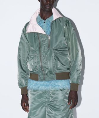Nylon twill reversible blouson