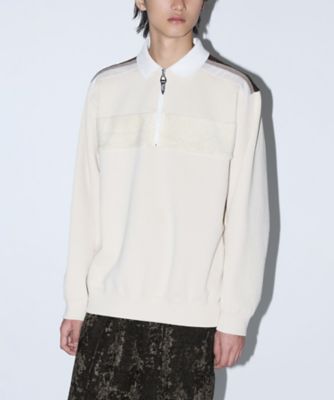 Double jersey pullover half zip