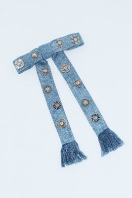 ＜TOGA＞Ｄｅｎｉｍ　ｒｉｂｂｏｎ　ｔｉｅ